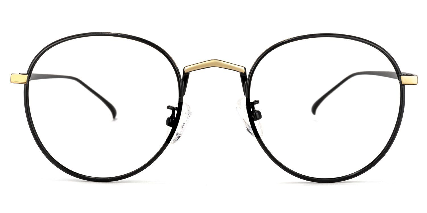 Simon Schwarz Rund Brille Schwarz