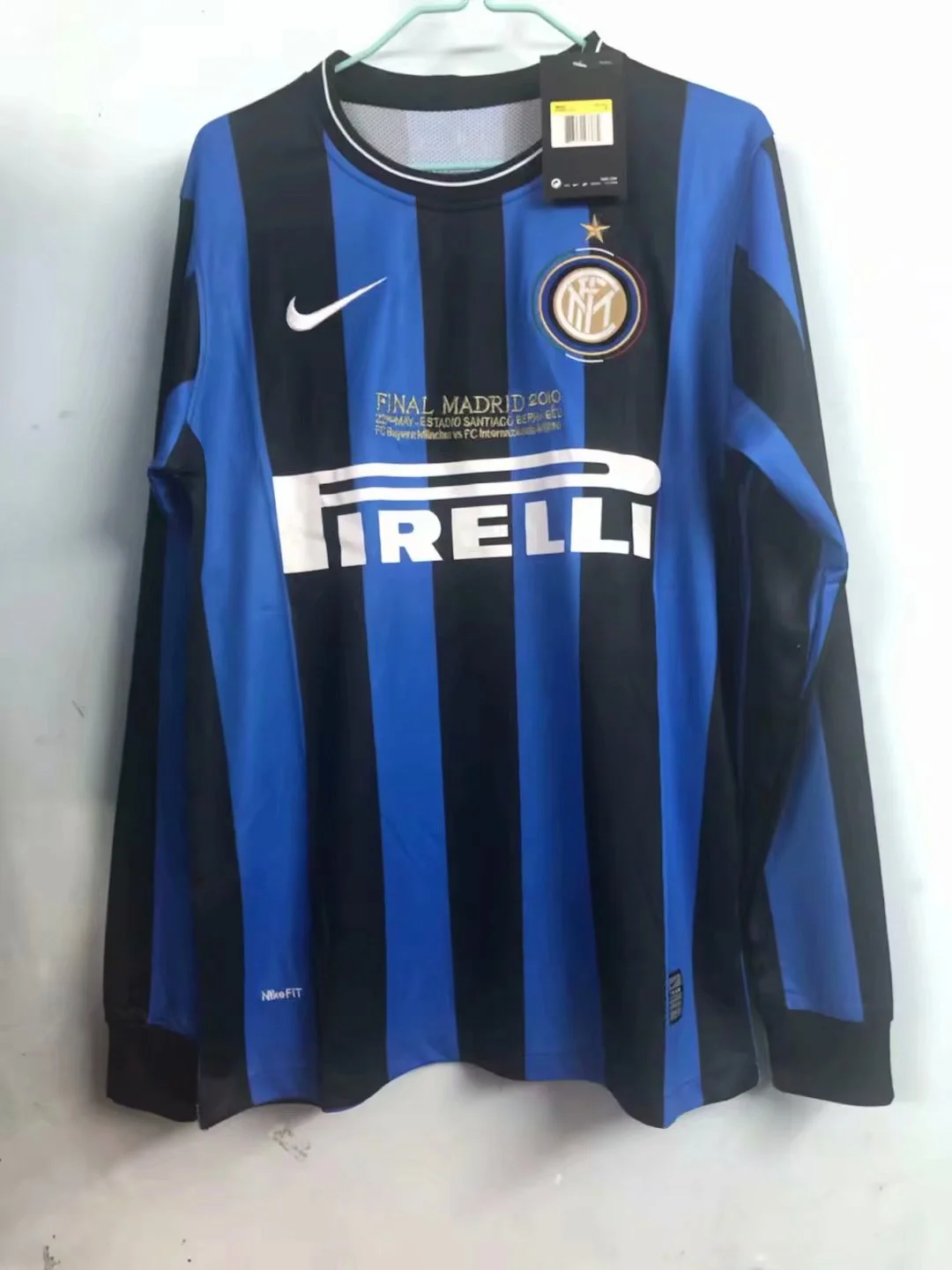 Retro 09-10 Inter Milan Home Long Sleeve Football shirt 