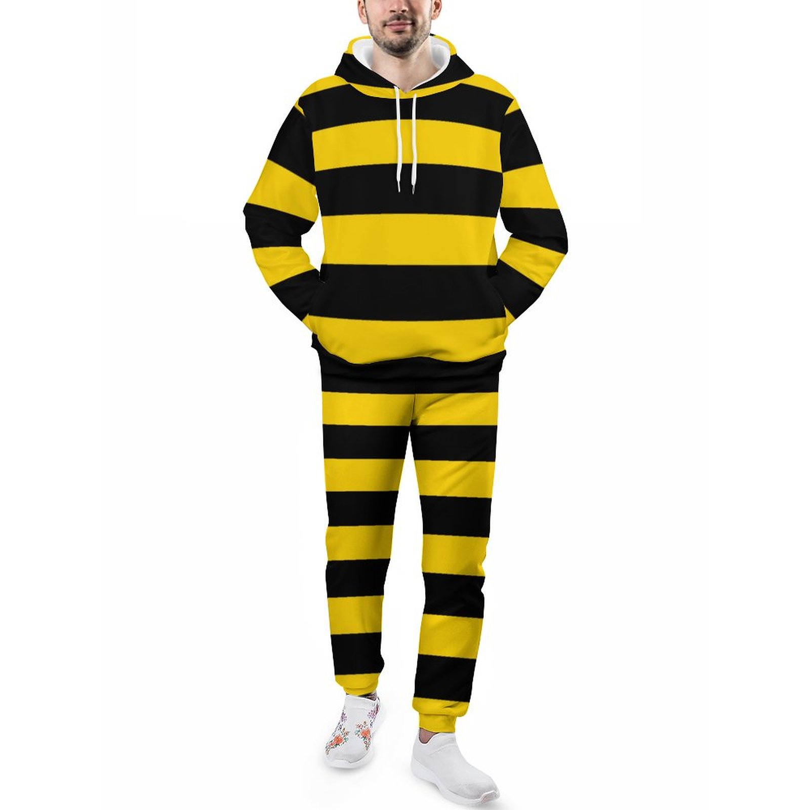Bumble Bee Woman Men's Sweatsuits Set Guys Streetwear Athletic Pullover And Sweatpants Suit Outfit S-5Xl
