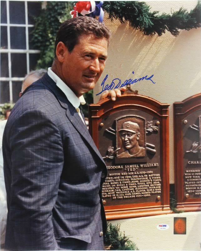 Red Sox Ted Williams Signed 16X20 Photo Poster painting Auto Graded Perfect 10! PSA/DNA #U01309