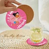 8pcs Girl on Vacation DIY Diamond Painting Wooden Coasters