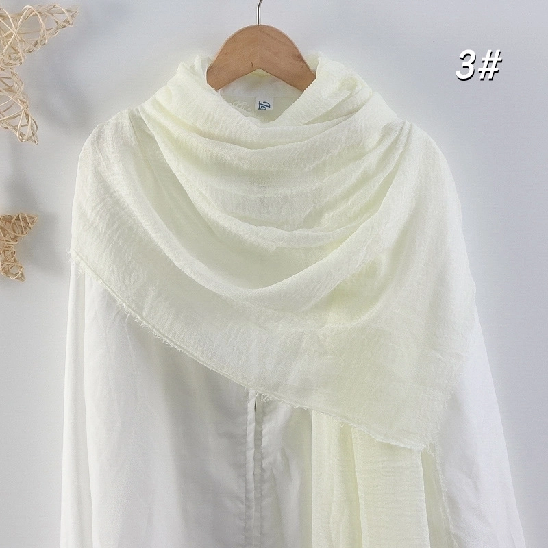 Women’s Elegant Basic Solid Color Cotton And Linen Scarf