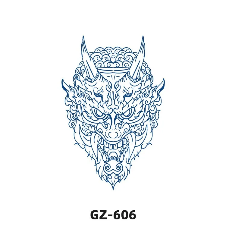 Sdrawing 2022 New Punk Trend Temporary Tattoo Lion Tiger Animal Pattern Juice Tattoo Waterproof Lasting Hot Girl Y2k Fake Tattoo