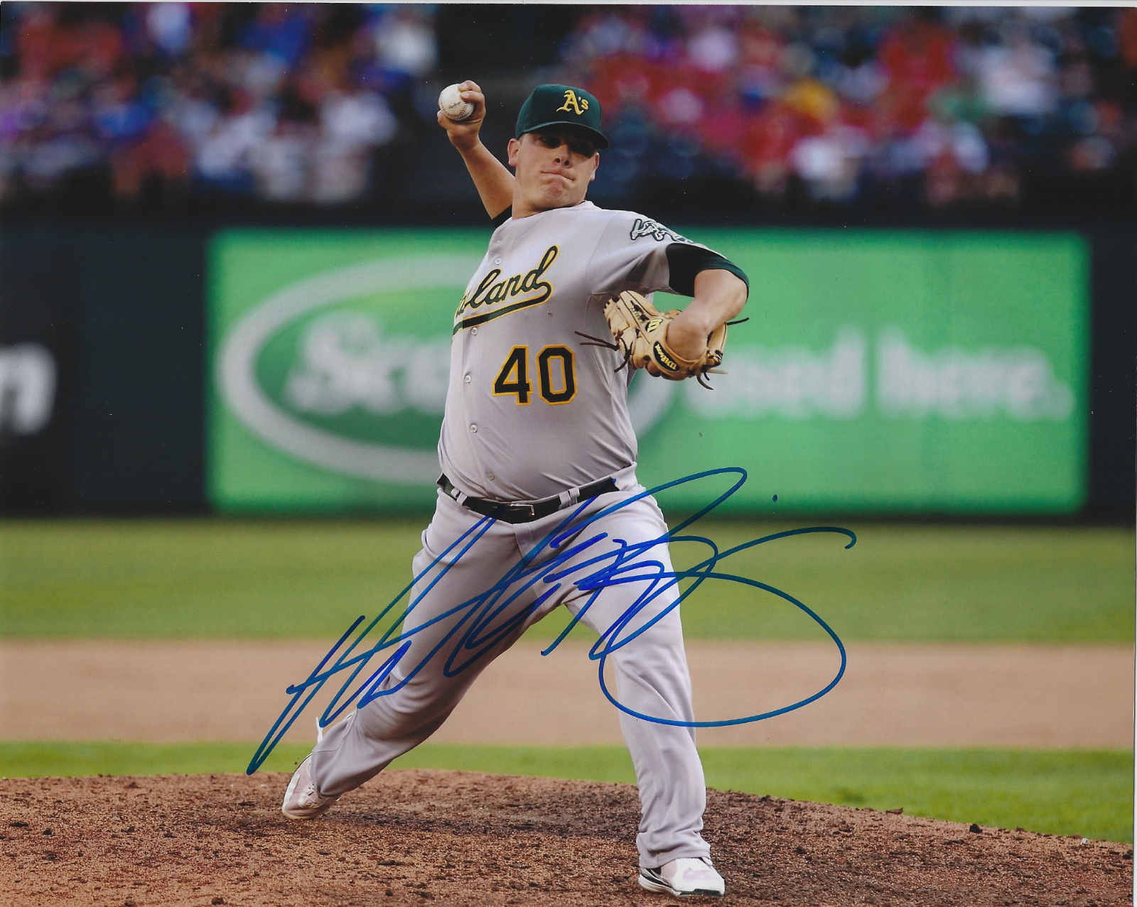 Signed 8x10 ANDREW BAILEY Oakland A's Autographed Photo Poster painting - COA