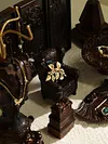 Retro Style Brown Plaster Jewelry Display Stand