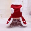 Pet Dog Warm Christmas Dress Lovely Red Bow Puppy Skirt