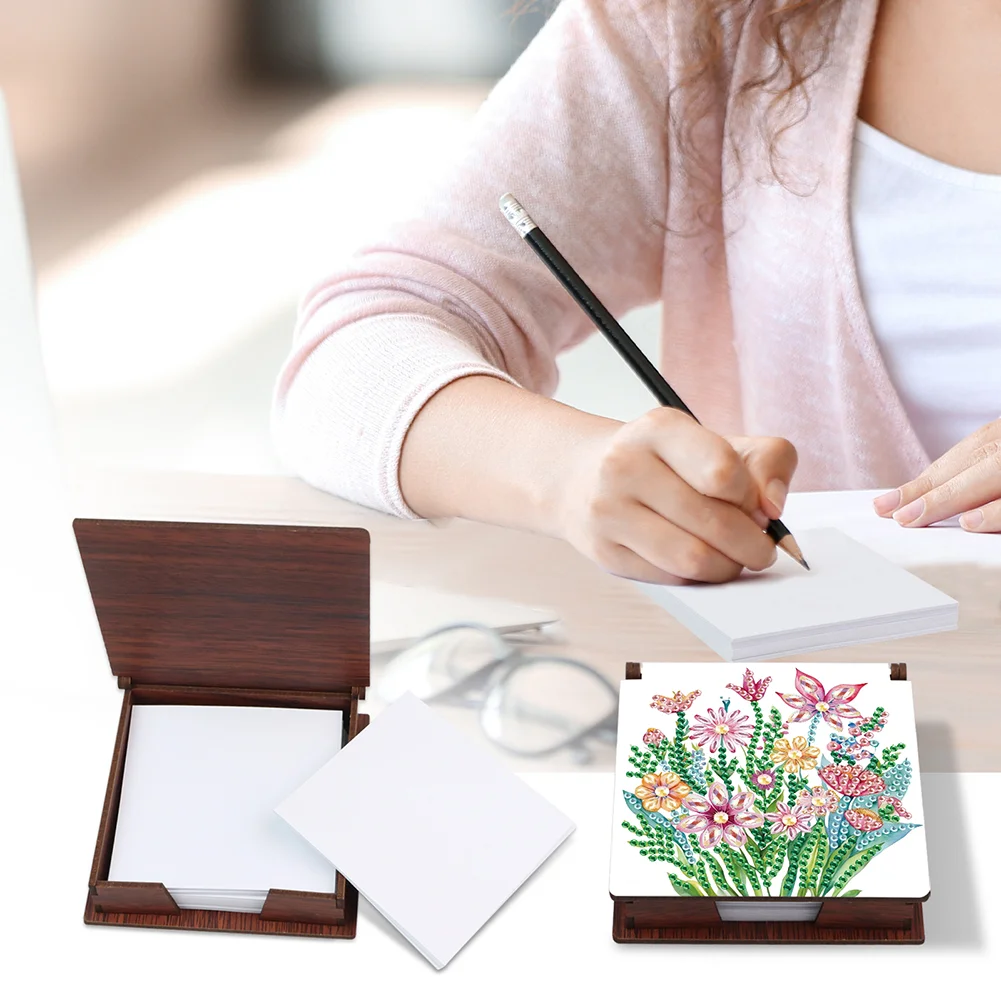 DIY Flower Diamond Painting Note Box Paper 160 Sheets of Paper for DIY Art Craft