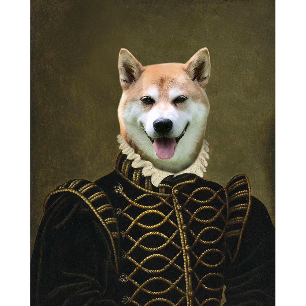 

30*40CM - Royal Pet Dog - Round Drill Diamond Painting, 501 Original