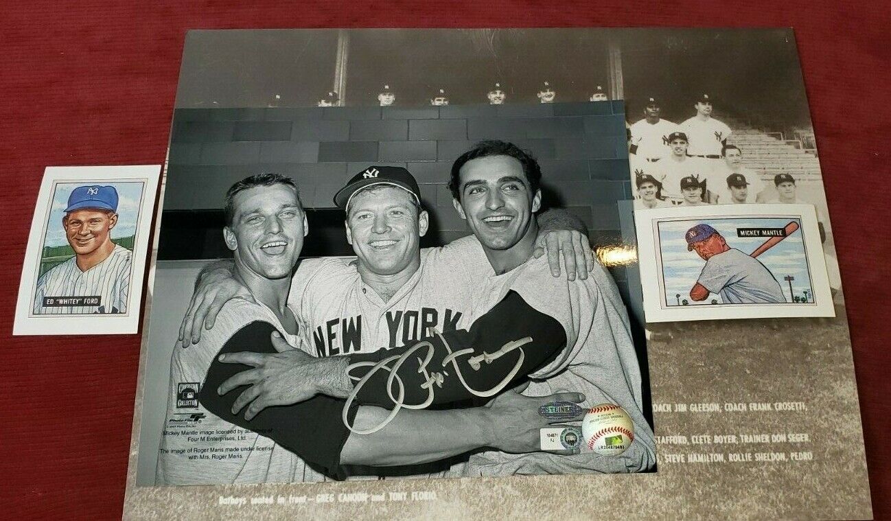 Baseball LOT 1964 New York Yankees Mickey Mantle Whitey Ford Joe Pepitone SOACOA