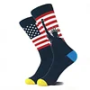 Unisex 250th Anniversary American Flag Color Block Striped Star Mid-Calf Socks by Inlyline