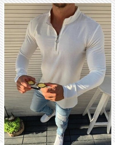Solid Collar T-shirt