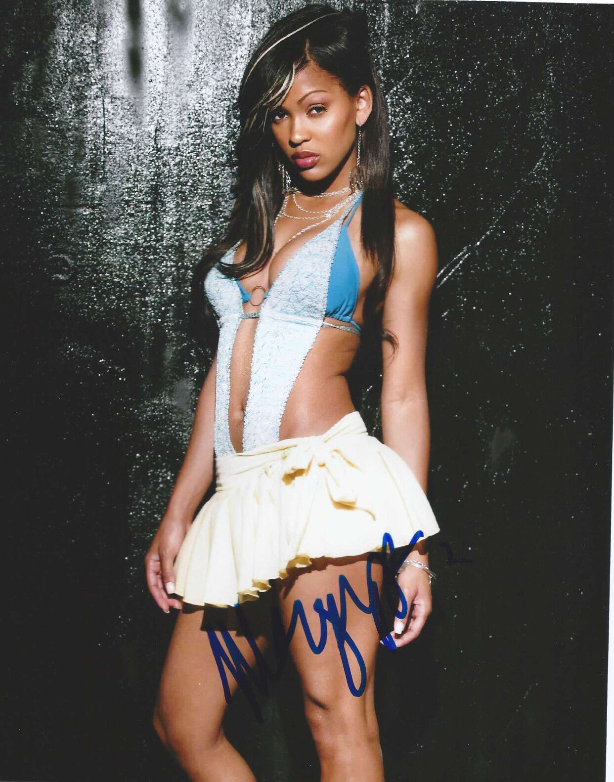 SEXY ACTRESS MEAGAN GOOD HAND SIGNED AUTHENTIC ANCHORMAN 2 8X10 Photo Poster painting w/COA