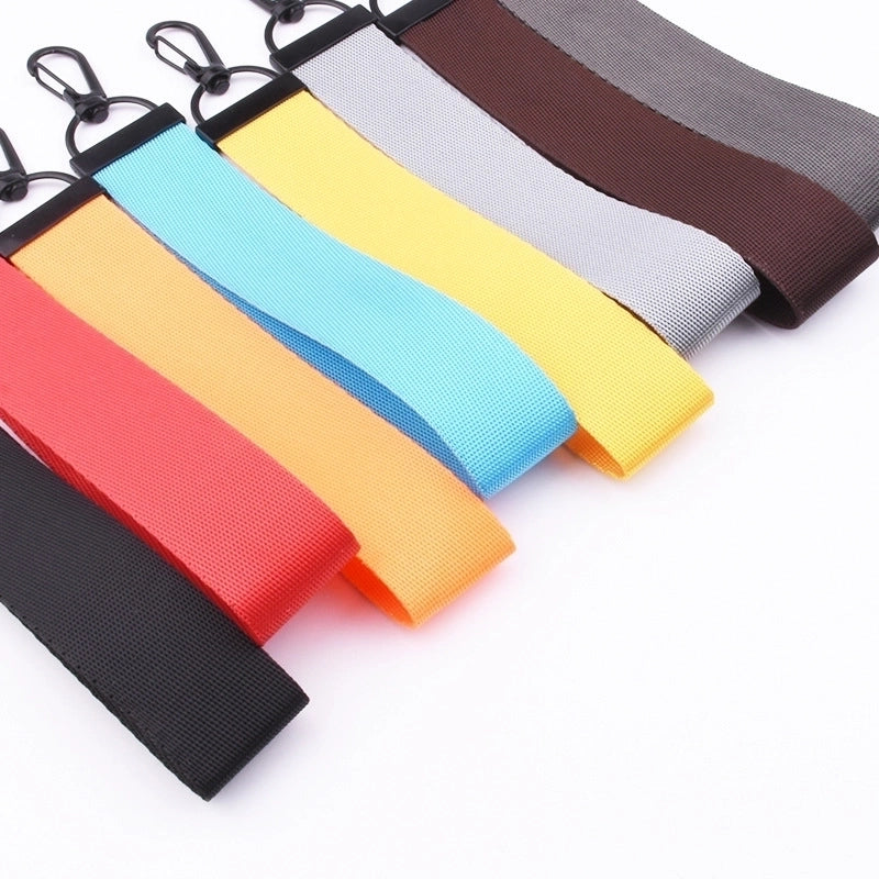 Minimalist Solid Color Nylon Unisex Bag Pendant Keychain