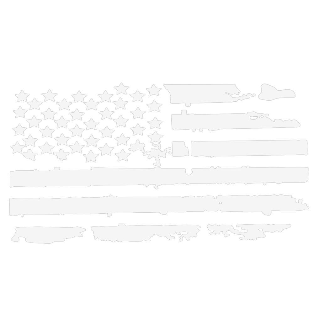 

Distressed USA Flag Hood Sticker Engine Cover Decal Car Styling (White), 501 Original