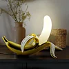 Modern Banana Table Lamp, Desk Lamp,Led Night Light Plating Resin Banana Lighting Fixture for Living Room, Bedroom,Home Office,Kids Room 