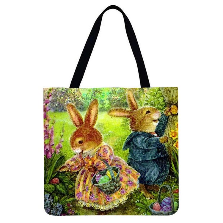 Easter Bunny - Linen Tote Bag