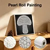 DIY Pearl Painting Mushroom for Home Wall Decor(25x25cm)