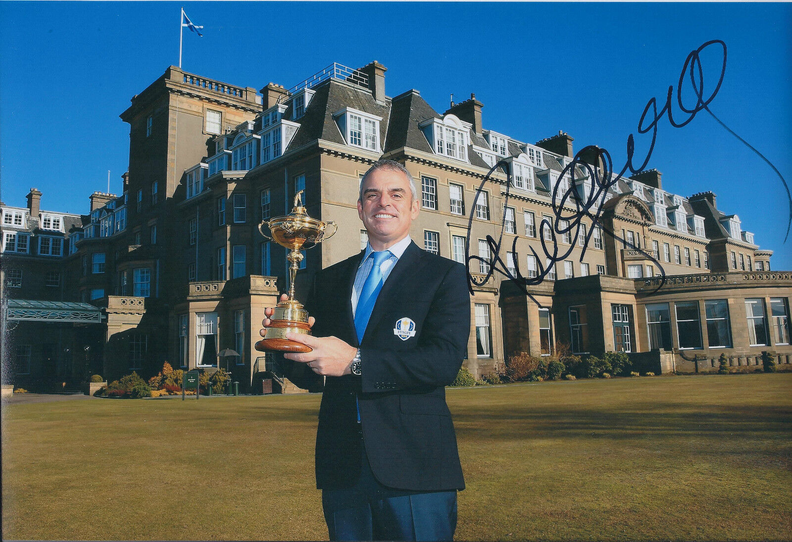 Paul McGINLEY SIGNED AUTOGRAPH 12x8 Photo Poster painting AFTAL COA Ryder Cup CAPTAIN Gleneagles