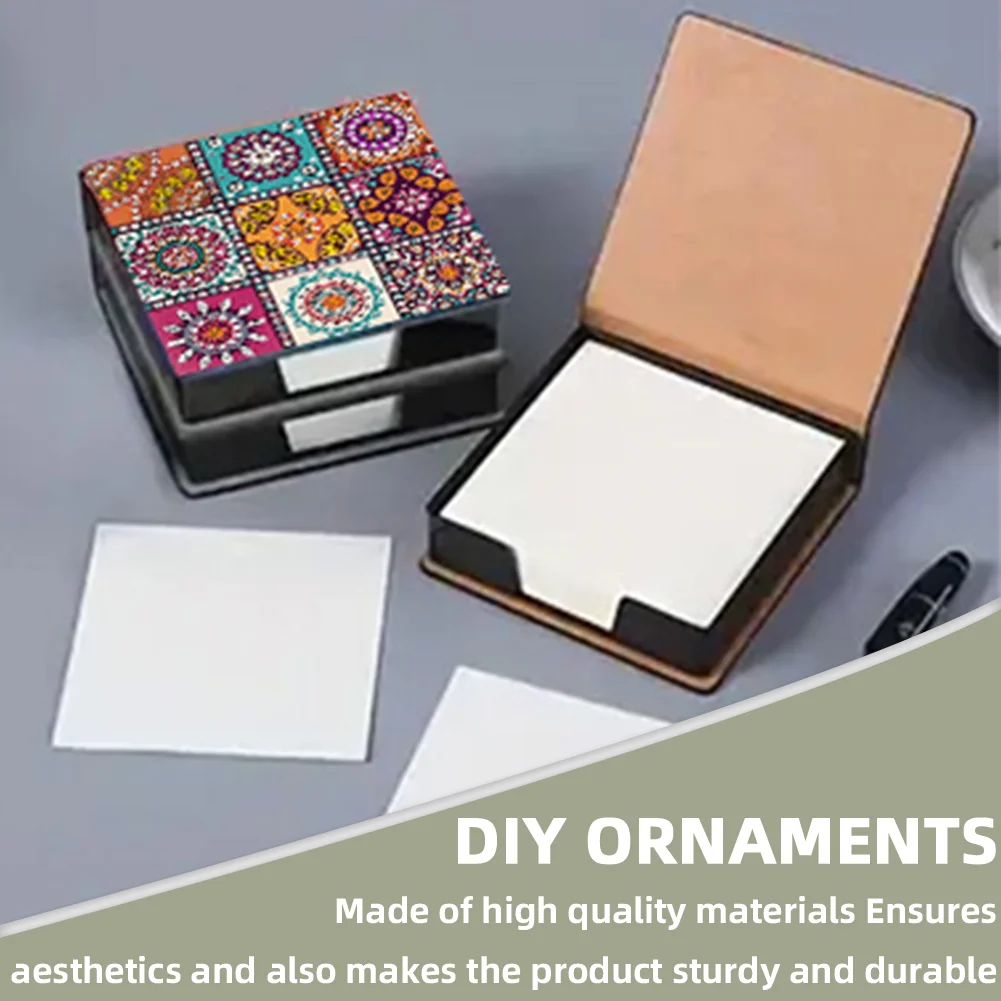 5D DIY PU Gem Painting Memo Pad Holder with 160 Sheets Paper (Mandragora)