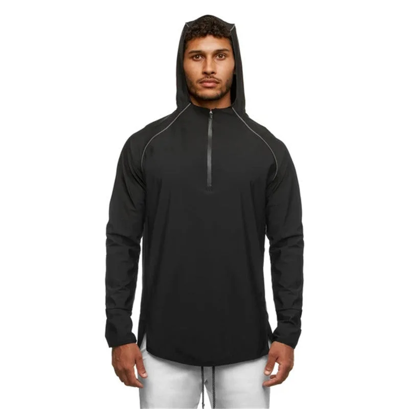 Men's Hooded Running Mountaineering Long Sleeve Sweatshirt