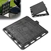 [US Local Warehouse] Iron Manhole Cover and Frame Non-Slip Septic Tank Cover for Yard (400mm)