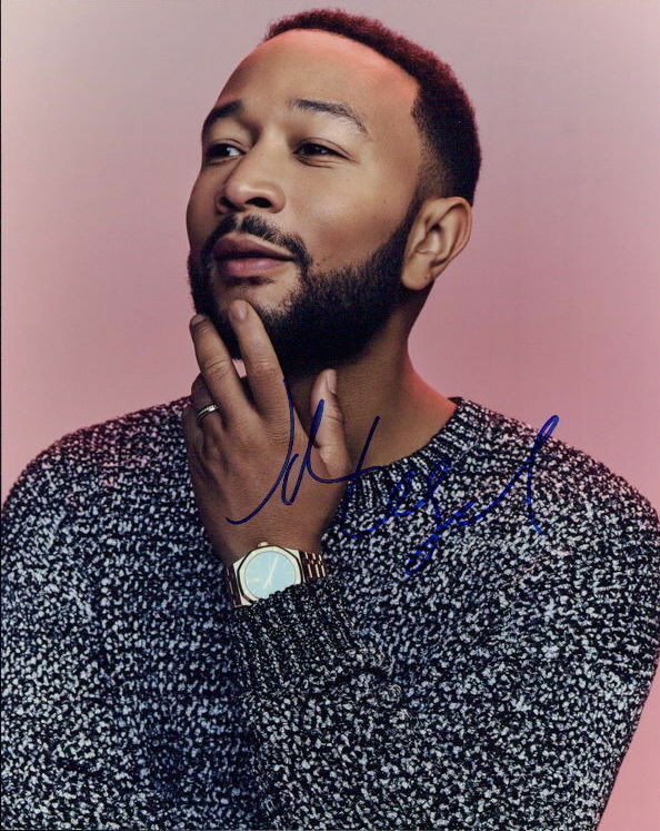 John Legend in-person signed 8x10 Photo Poster painting