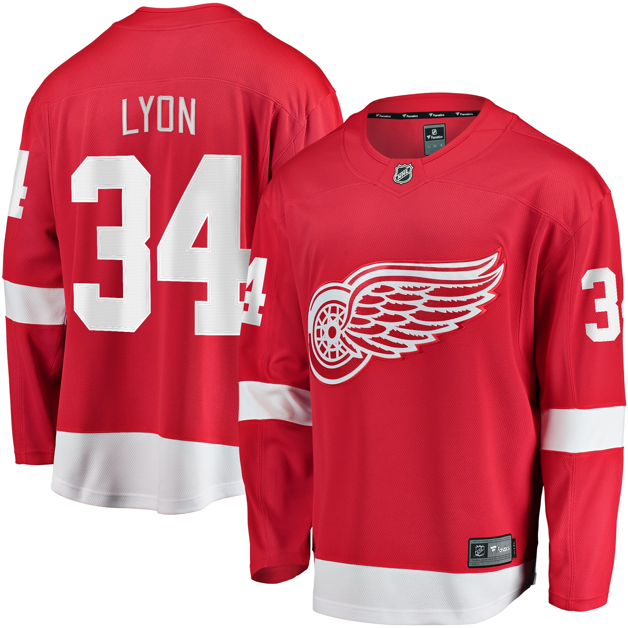 Alex Lyon Detroit Red Wings Fanatics Home Breakaway Jersey &ndash; Red mysite