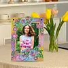 Floral Special Shape Diamond Painting Photo Frame Home Decor Gift(Flower Yellow)