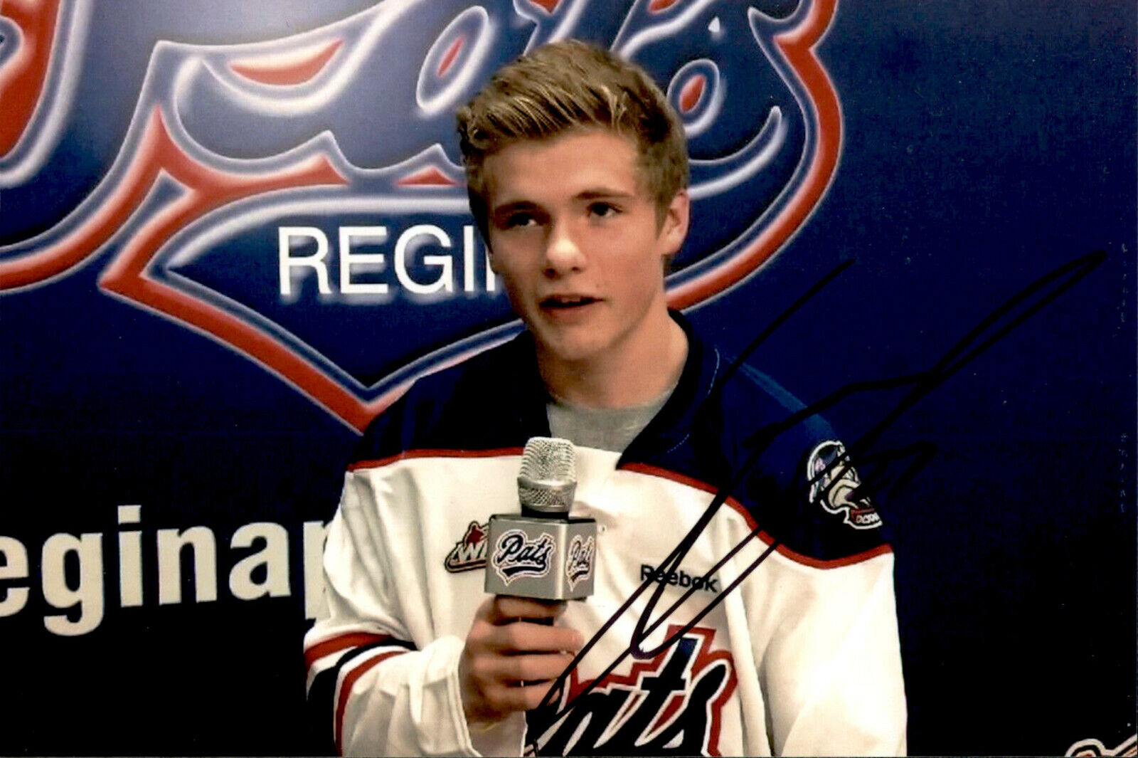 Sam Steel SIGNED 4x6 Photo Poster painting REGINA PATS / ANAHEIM DUCKS #3