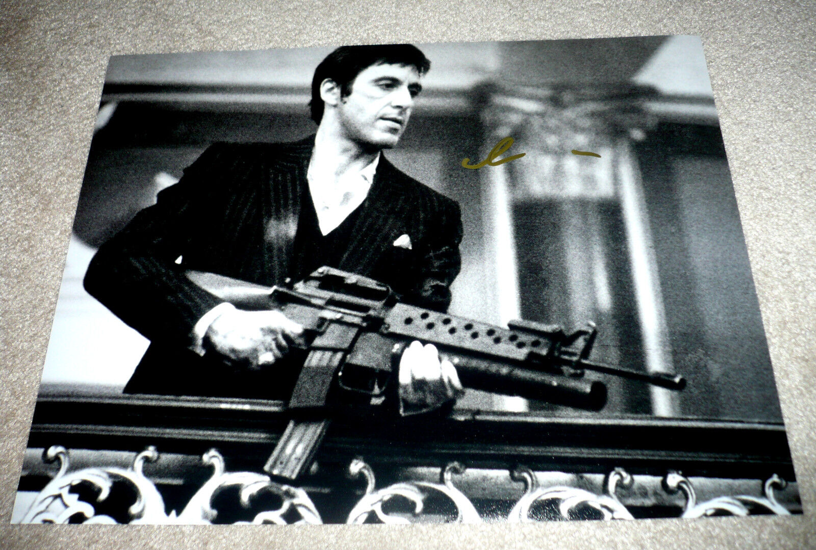 AL PACINO SIGNED B/W SCARFACE 11X14 Photo Poster painting COA SAY HELLO TO MY LITTLE FRIEND TONY