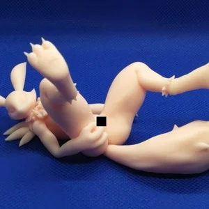Pornhint Lewd Renamon 3D Printed Figurine Digimon Fox NSFW Mature 18+ Adult NSFW