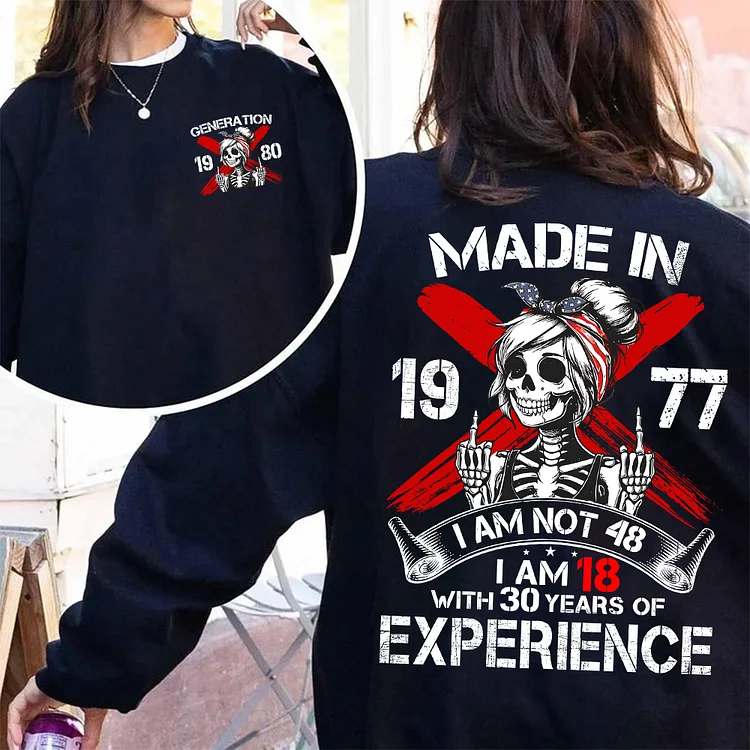 Generation X T-shirt For Women, Gen X FAFOT Shirt -100% Cotton Top Comfort T-shirt, Custom Year Of Birth Sweatshirt