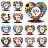 DIY Special Shape Diamond Painting Wooden Heart Shape Desk Ornament Decor Kit