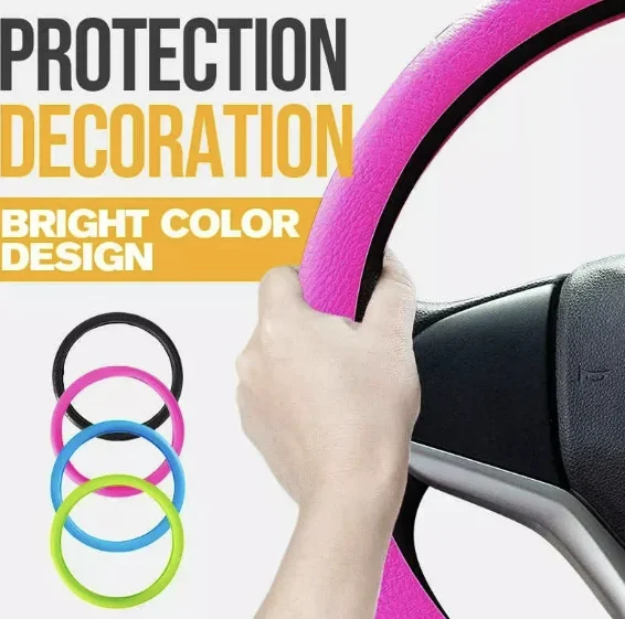 🔥Winter hot sale-48% discount-cool anti-slip silicone steering wheel protective cover