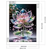 Wassertropfen Lotus - speziell geformtes Diamantgem&auml;lde - 30*40cm