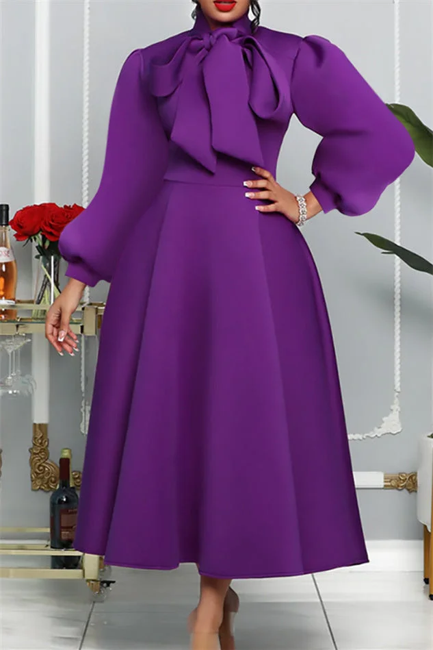 Stylish Strappy Bubble Sleeve Dress