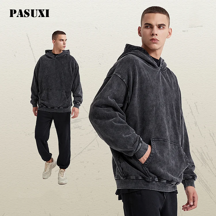 PASUXI Bulk Offer: Vintage Batik Distressed Hoodies - Loose Fit Hoodies