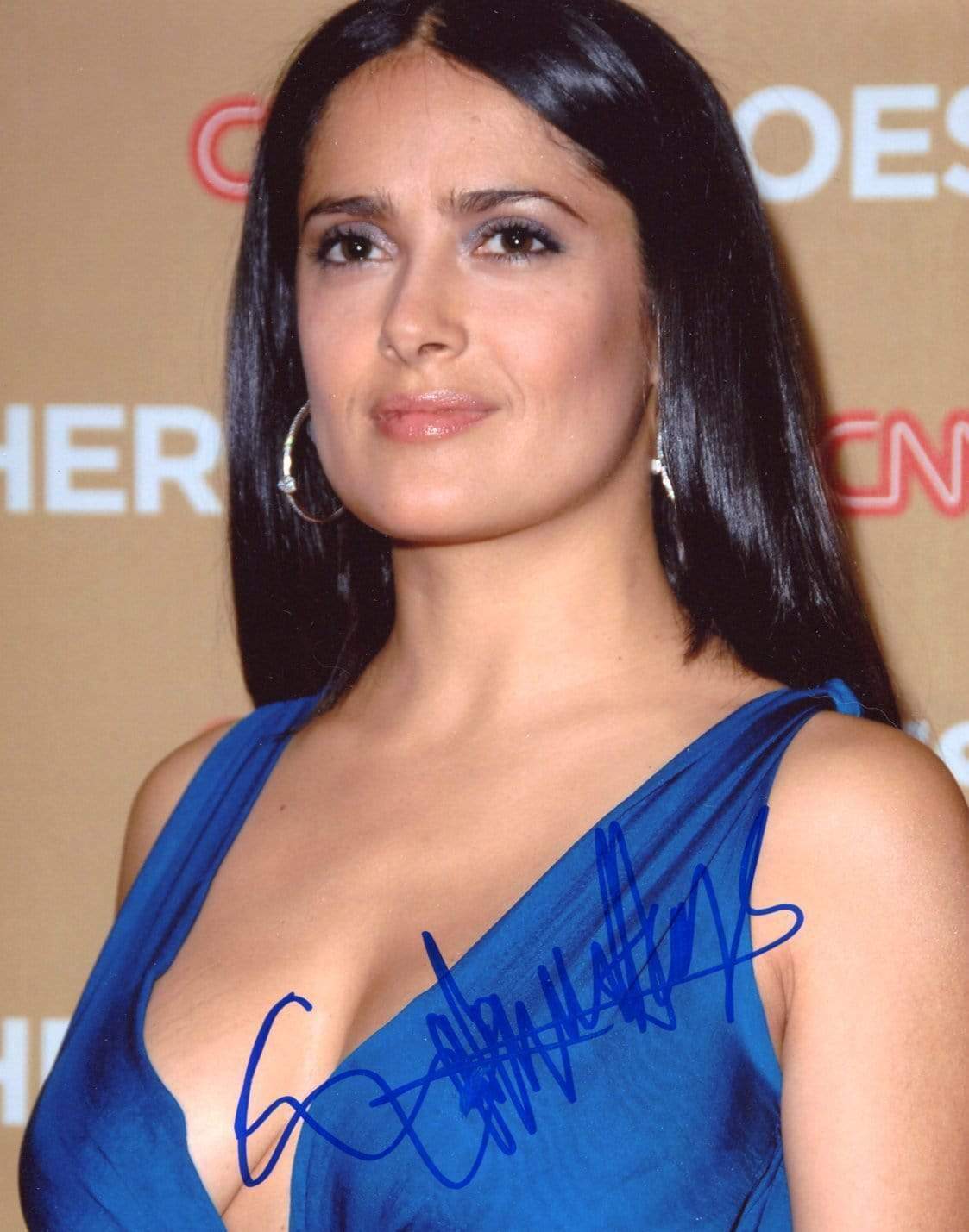 Salma Hayek ACTRESS & MODEL autograph, signed Photo Poster painting