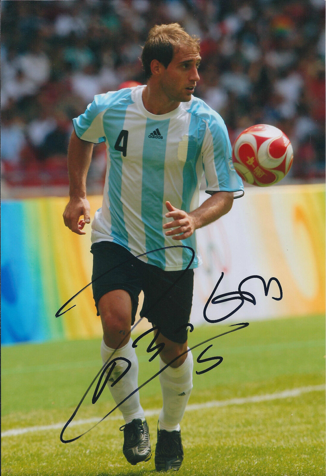 Pablo ZABALETA Signed 12x8 Photo Poster painting AFTAL COA Autograph ARGENTINA Manchester City