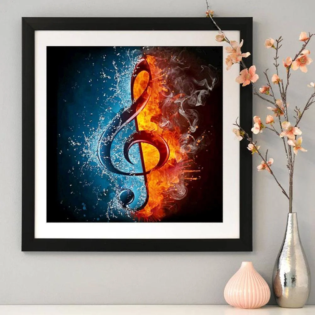 Diamond Painting - Full Round Drill - Musical Note(30*30cm)