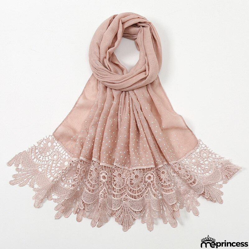 Women's Arabian Polyester Headwear Rhinestone Elegant Hijabs