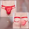 Men's Underwear Silky Thin Thick Hip Lifting High Elastic Metal Sexy Low-Rise Trendy Fashion Temptation New Briefs