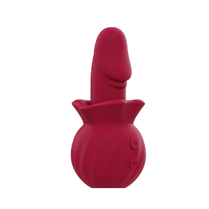 Rose Kiss Flapping Dildo Vibrator