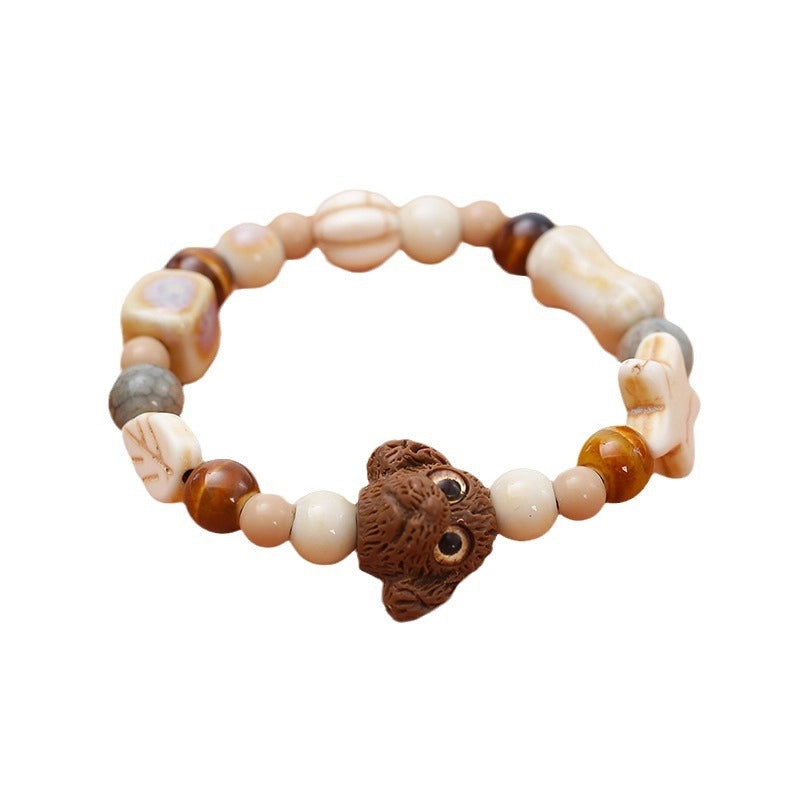 Cute Cartoon Personality Puppy Bracelet Boys And Girls Student Children Gift Jingdezhen Ceramic Jewelry Bracelet