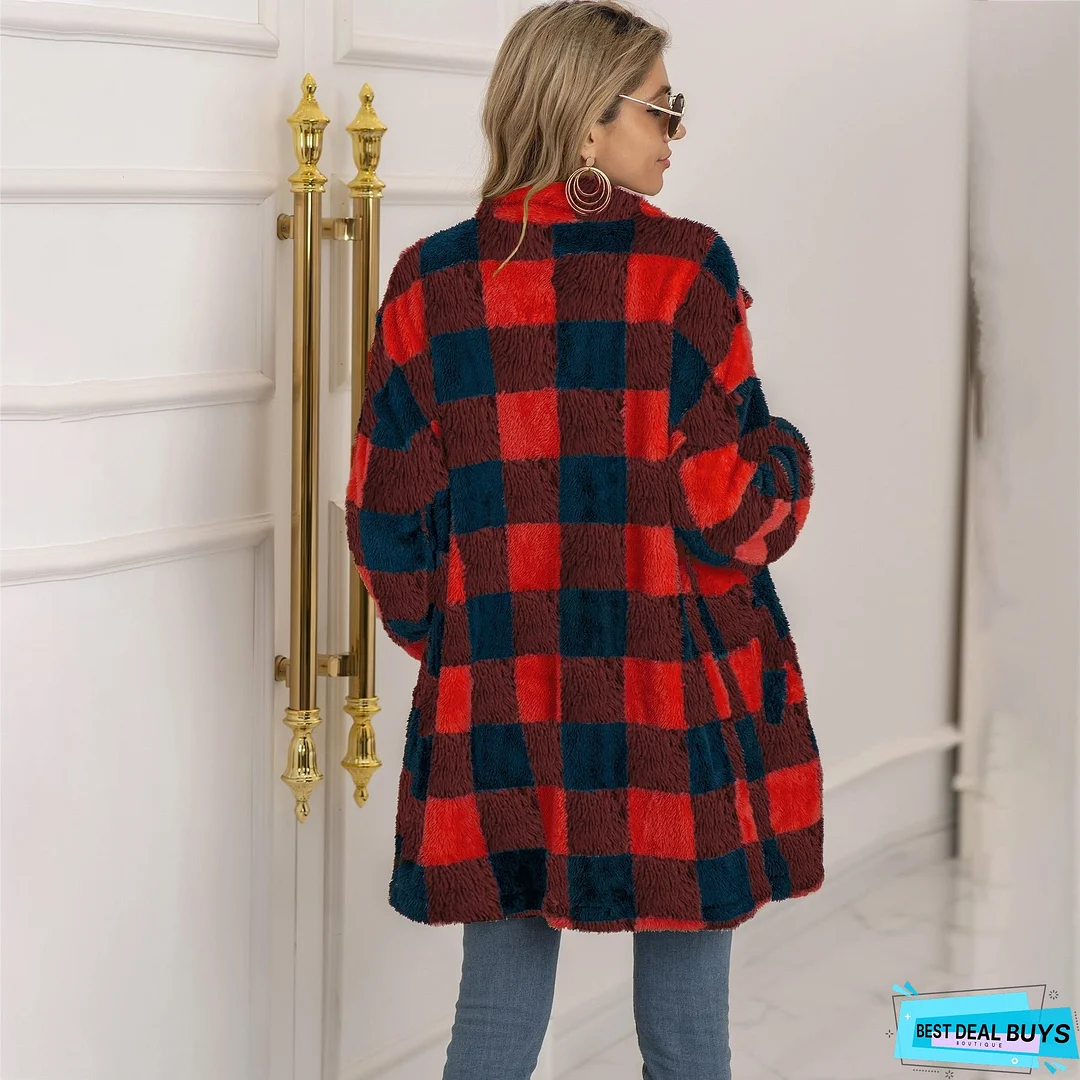 Plaid Flannel Shacket Jacket Women