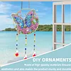 1PC Butterfly 5D DIY Diamond Painting Wind Chimes Suncatcher Kit Double Sided Diamond Art Kits Suncatcher with Crystal Pendant for Home Wall Window Decor Adults DIY Art Craft