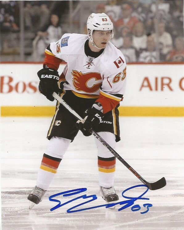 Calgary Flames Sam Bennett Signed Autographed 8x10 Photo Poster painting COA N