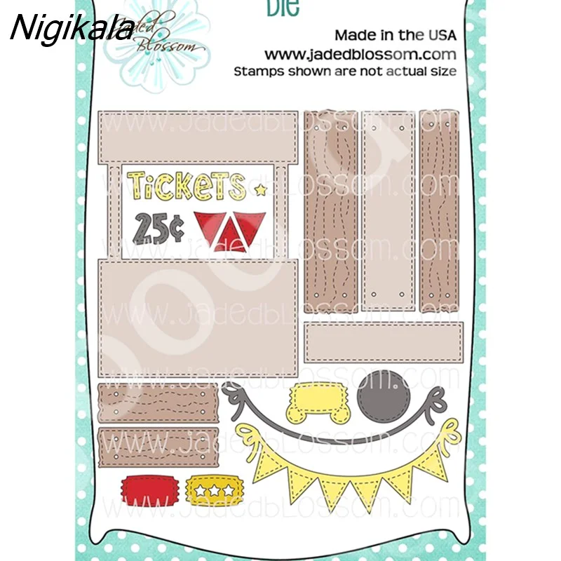 Nigikala New Arrival Build a Booth Metal Cutting Dies Scrapbook Diary Decoration Embossing Template Diy Greeting Card Handmade