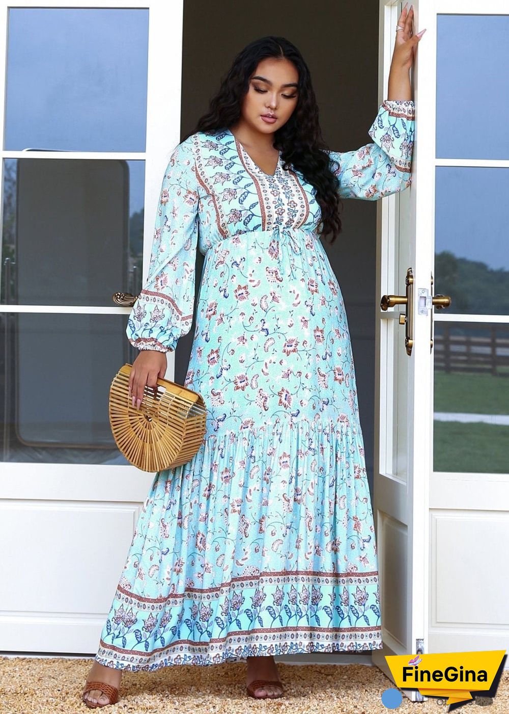 Boho Plus Size Waimea Maxi Dress For Women