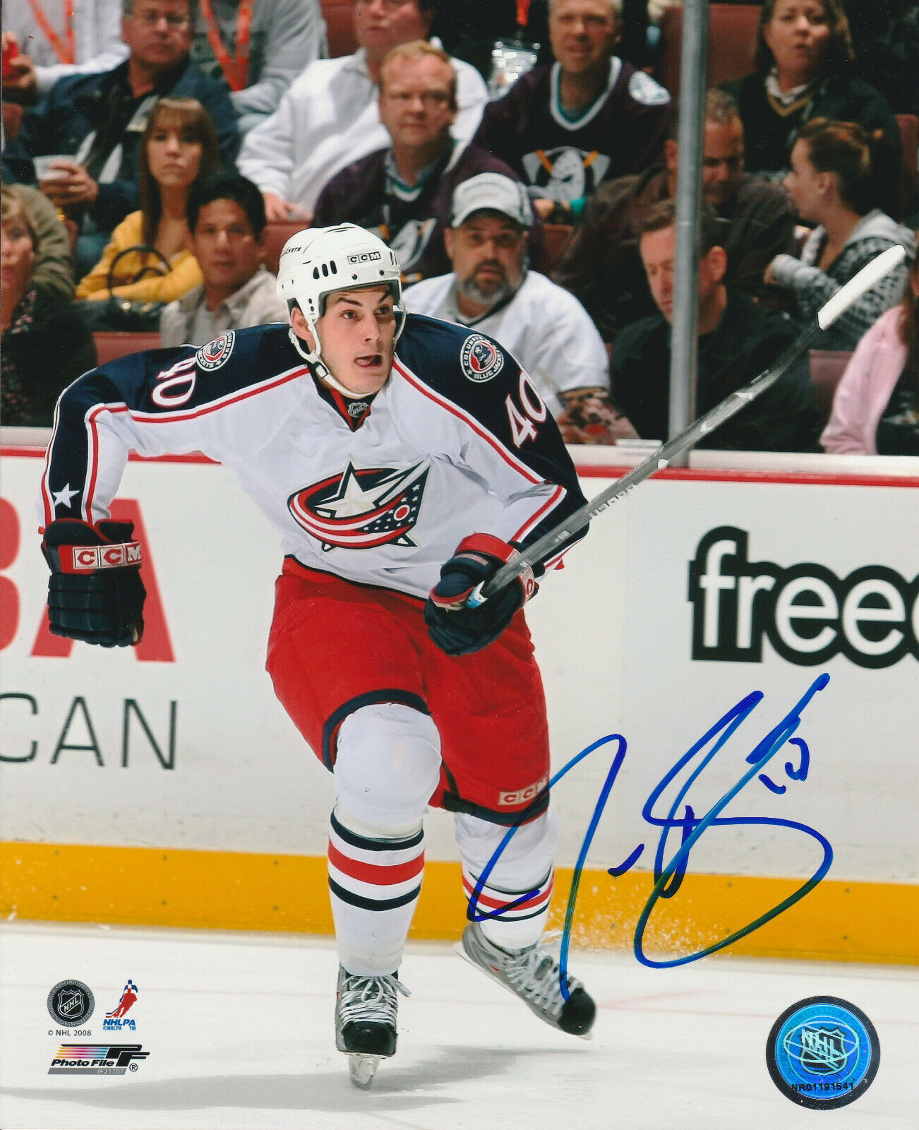 JARED BOLL SIGNED COLUMBUS BLUE JACKETS 8x10 Photo Poster painting #1 Autograph